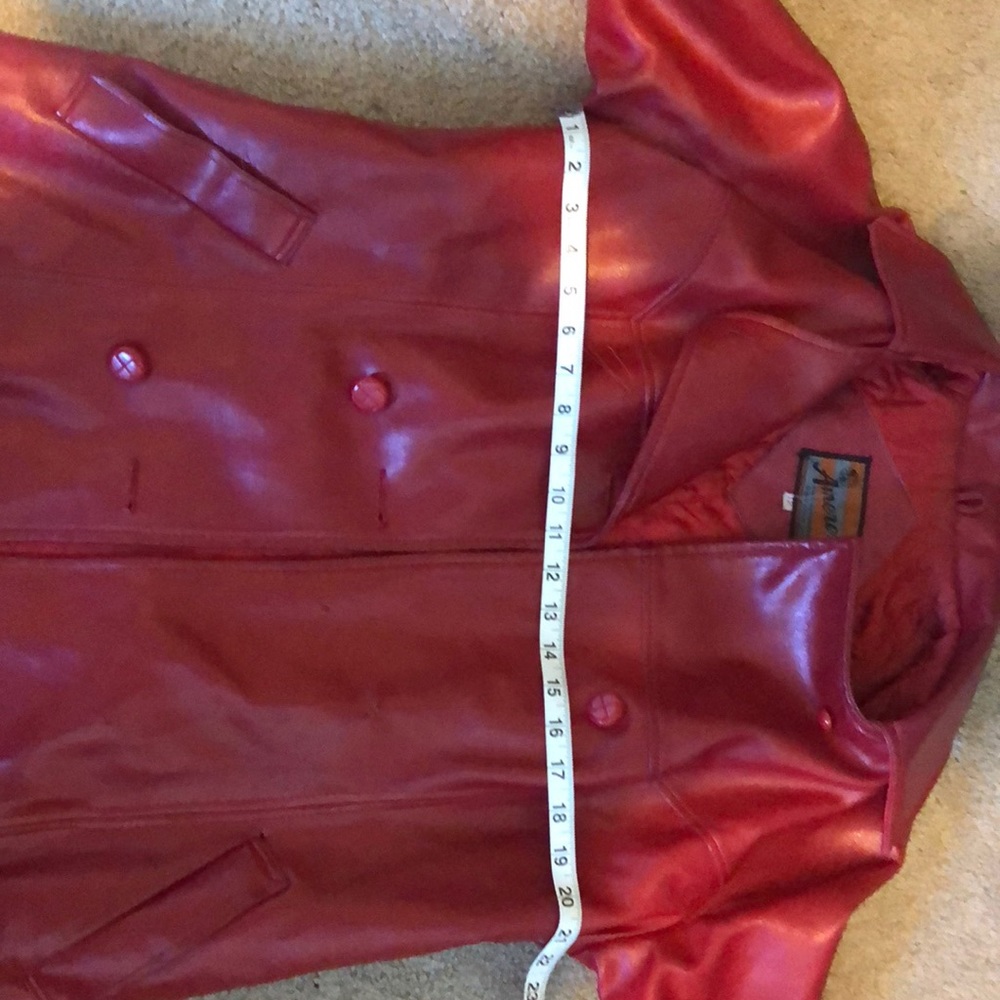 Vintage red pleather jacket 12 - Picture 4 of 8